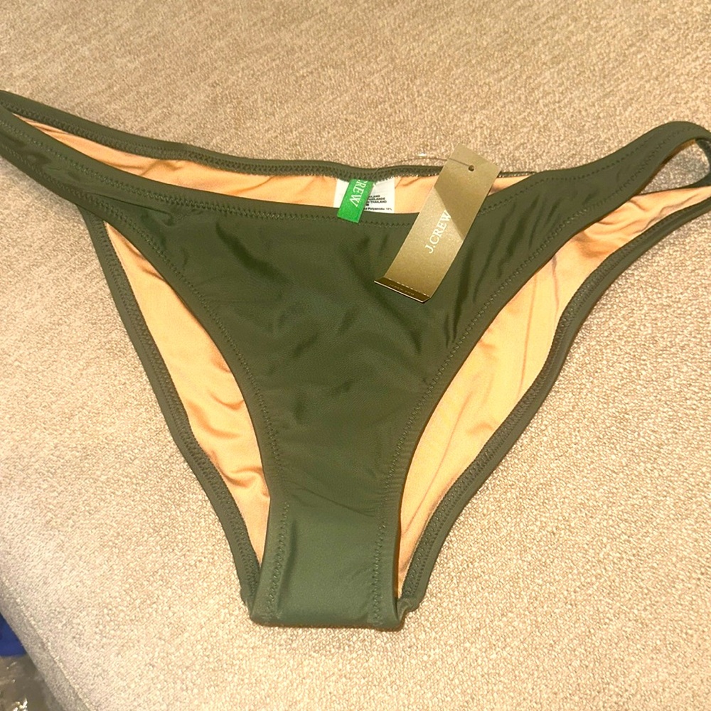 J. Crew Olive Green Bikini Bottom NWT SIZE MEDIUM